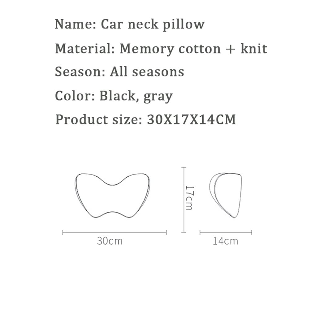 Universal Car Seat Neck Pillows Memory Foam Headrest Support Pair