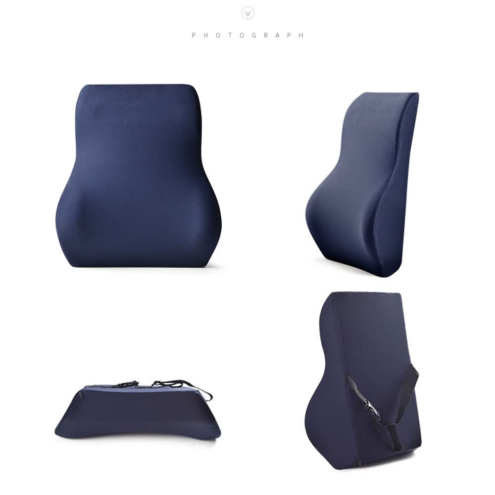 Memory Foam Car Neck Pillow Lumbar Support Cushion Set