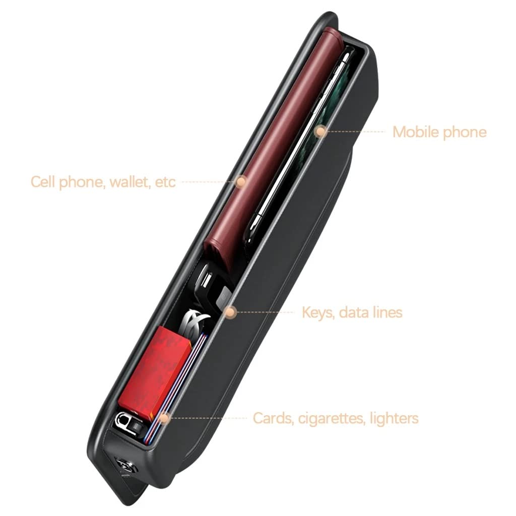 PU Leather Car Seat Gap Filler Organizer for Phone Keys Coins