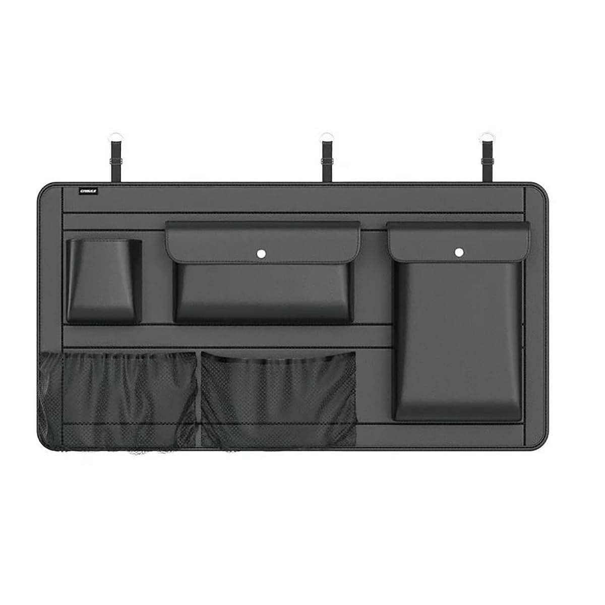 PU Leather Car Seat Back Organizer High Capacity Storage Bag