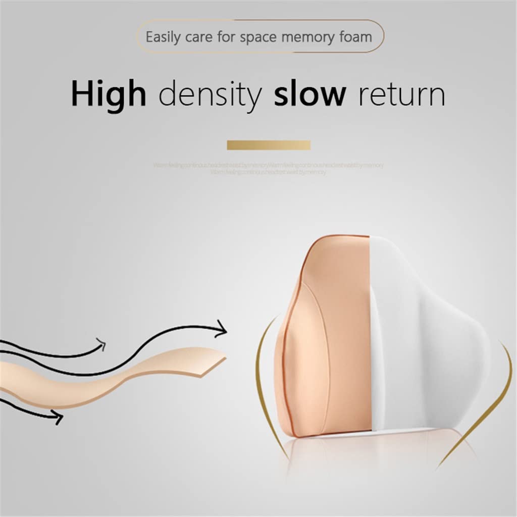 Washable Memory Foam Car Lumbar Support Pillow Back Cushion
