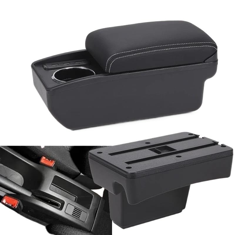 Peugeot 307 2001-2008 Seat Gap Storage Box Double Layer Armrest Organizer