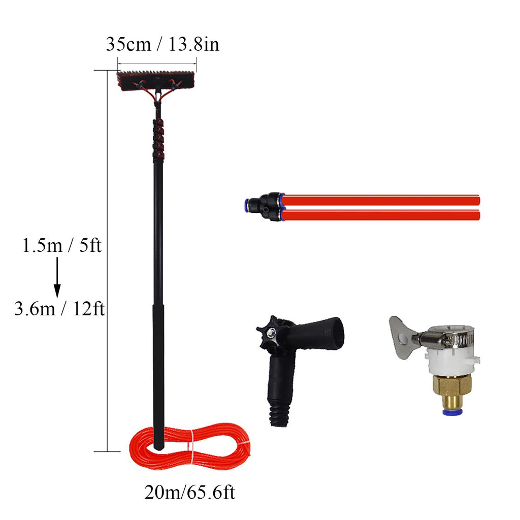 7.2M Telescopic Cleaning Brush for Solar Panels Windows and Vehicles
