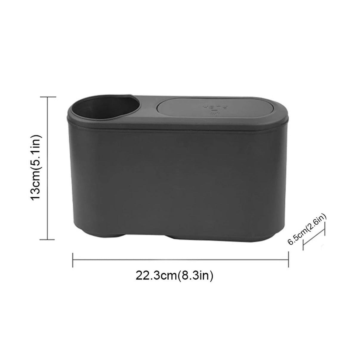 Leather Hanging Car Trash Bin with Drink Holder Rear Seat Organizer