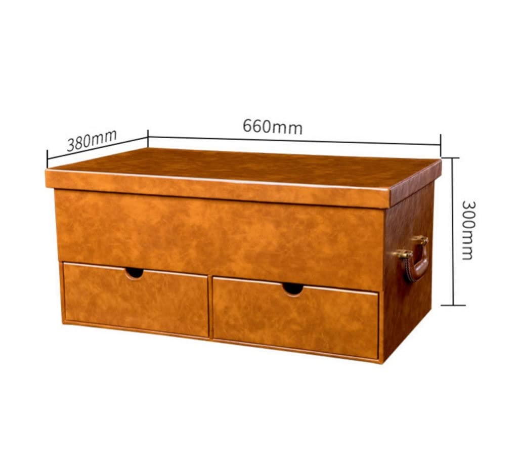 Car Trunk Storage Box with Handle and Drawer Large Capacity Organizer