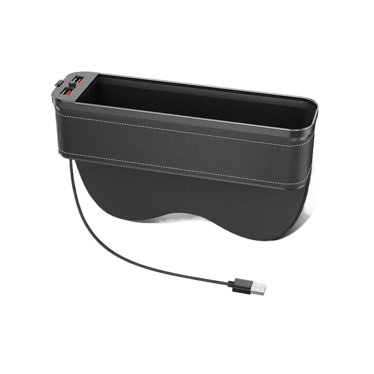 USB Charging Car Seat Gap Storage Box with Light Organizer