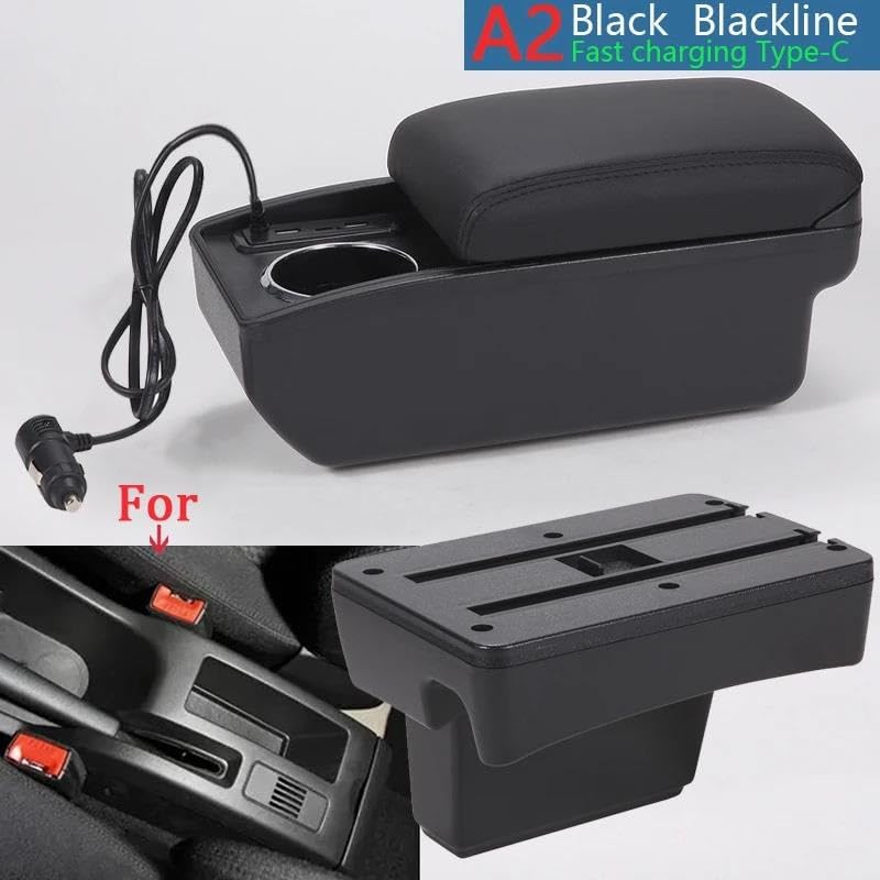 Peugeot 307 2001-2008 Seat Gap Storage Box Double Layer Armrest Organizer