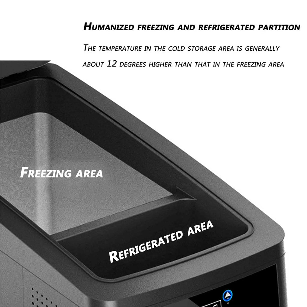 Portable Car Refrigerator 12V/24V Compressor Cooler Freezer for Vehicles RV