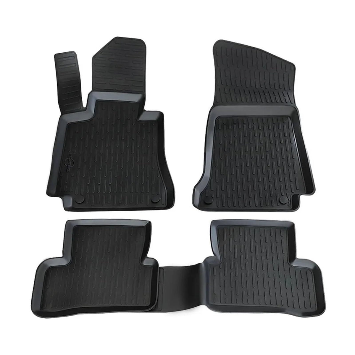 Mercedes C-Class W204 2007-2014 3D Rubber Floor Mats Non-Slip Interior Protector
