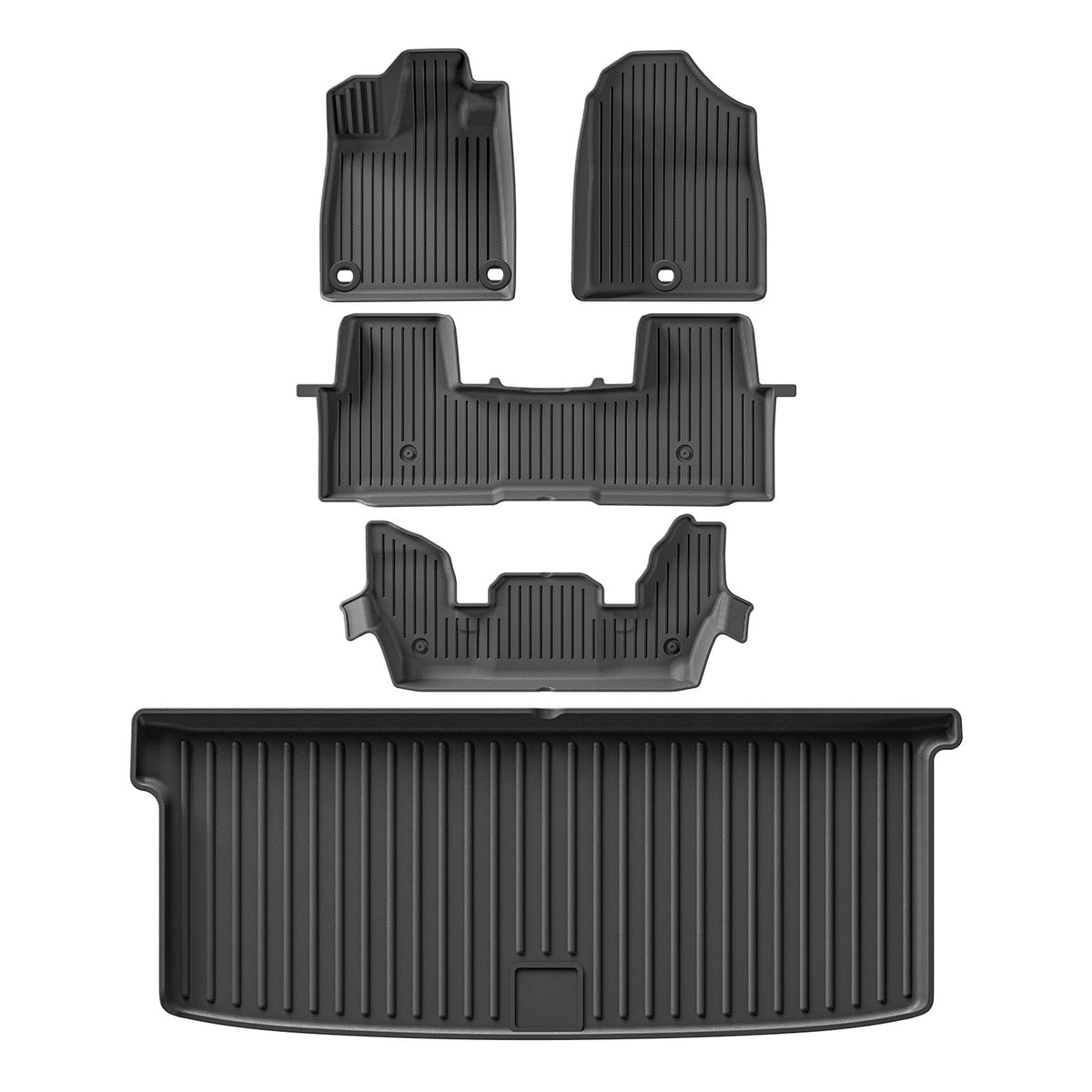 Pilot 2023-2024 TPE 3D Floor Mats Cargo Liner Black Left Hand Drive