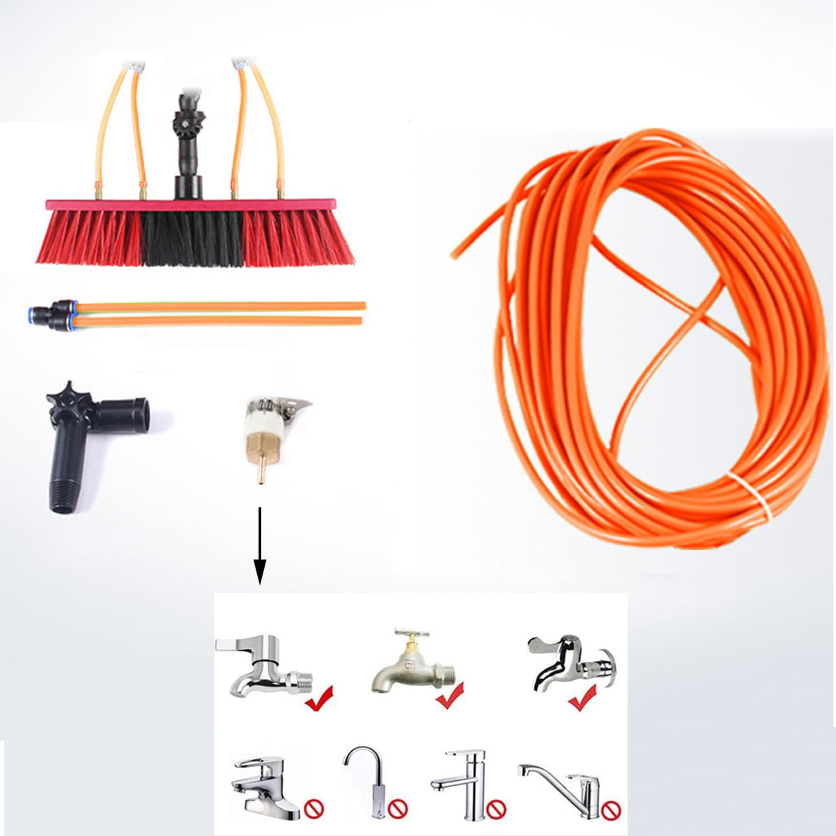 7.2M Telescopic Cleaning Brush for Solar Panels Windows and Vehicles