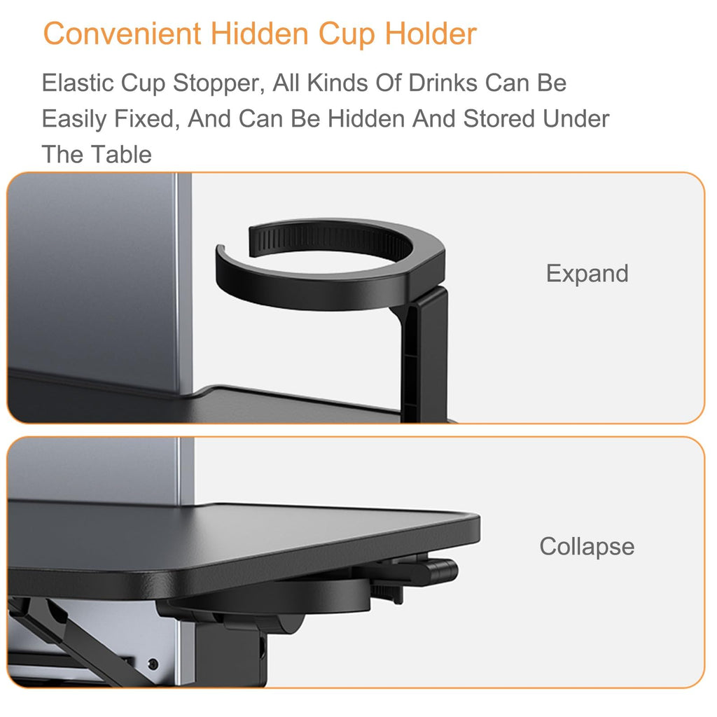 Foldable Car Seat Tray Table with Phone Holder for Food and Work