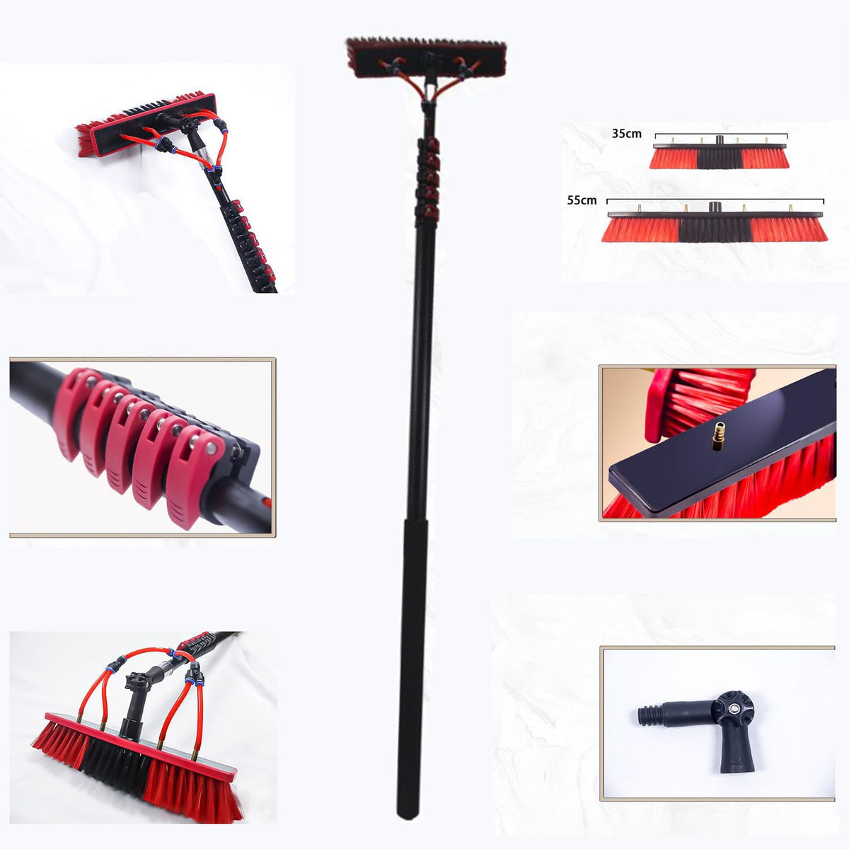 7.2M Telescopic Cleaning Brush for Solar Panels Windows and Vehicles