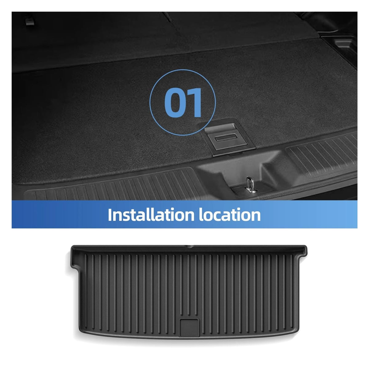 Pilot 2023-2024 TPE 3D Floor Mats Cargo Liner Black Left Hand Drive