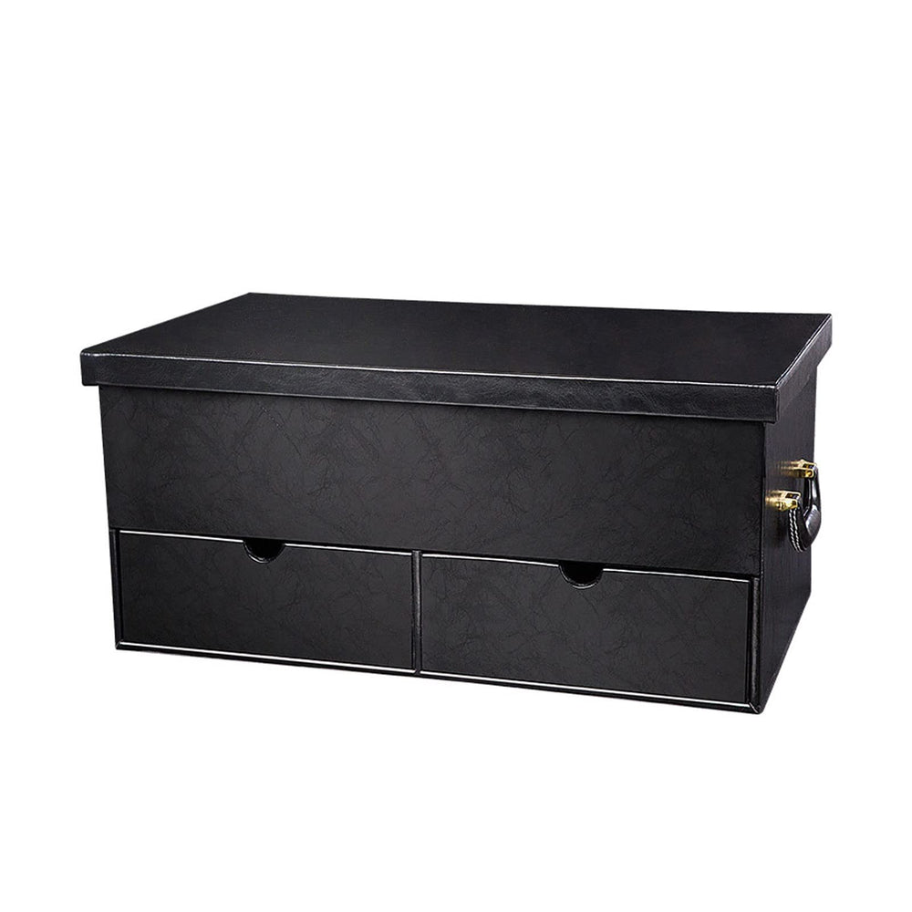Car Trunk Storage Box with Handle and Drawer Large Capacity Organizer