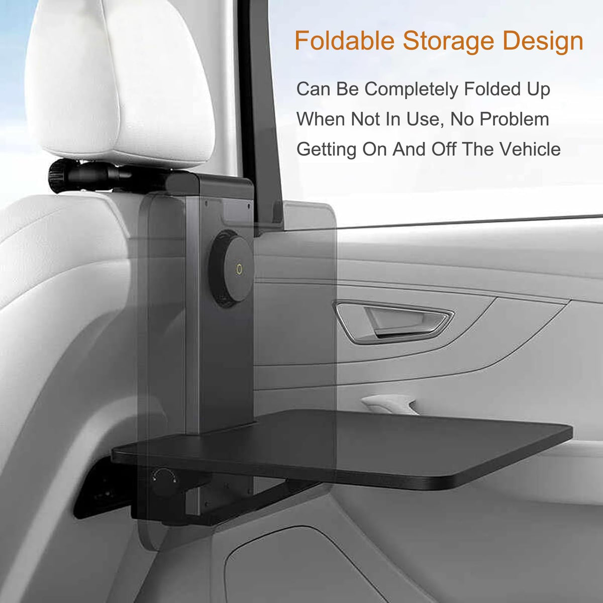 Foldable Car Seat Tray Table with Phone Holder for Food and Work