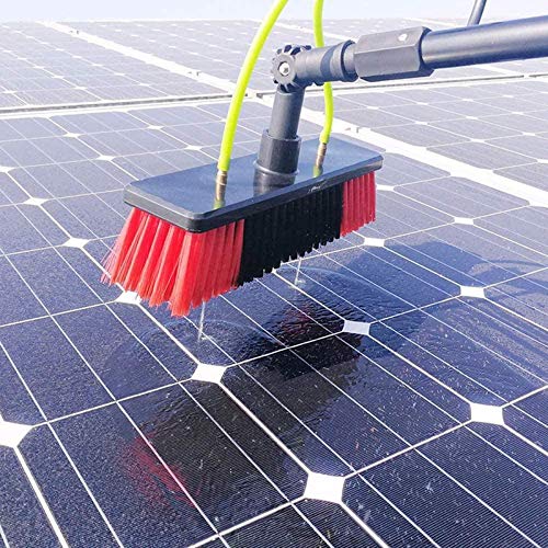 Telescopic Window Cleaning Brush with Water Spray Extension Pole
