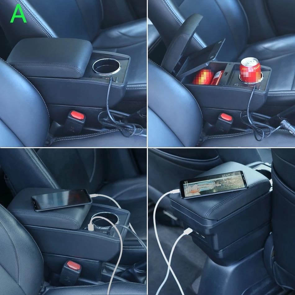 Peugeot 307 2001-2008 Seat Gap Storage Box Double Layer Armrest Organizer