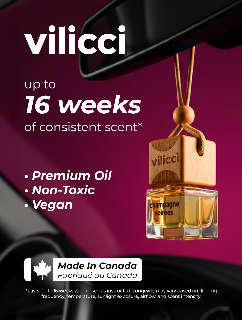Premium Car Air Freshener Hanging Perfume Diffuser Long Lasting Scent