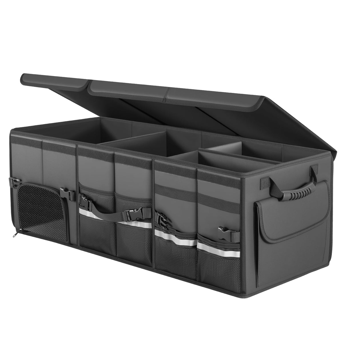 Foldable Leather Trunk Organizer Storage Box for SUVs and Sedans