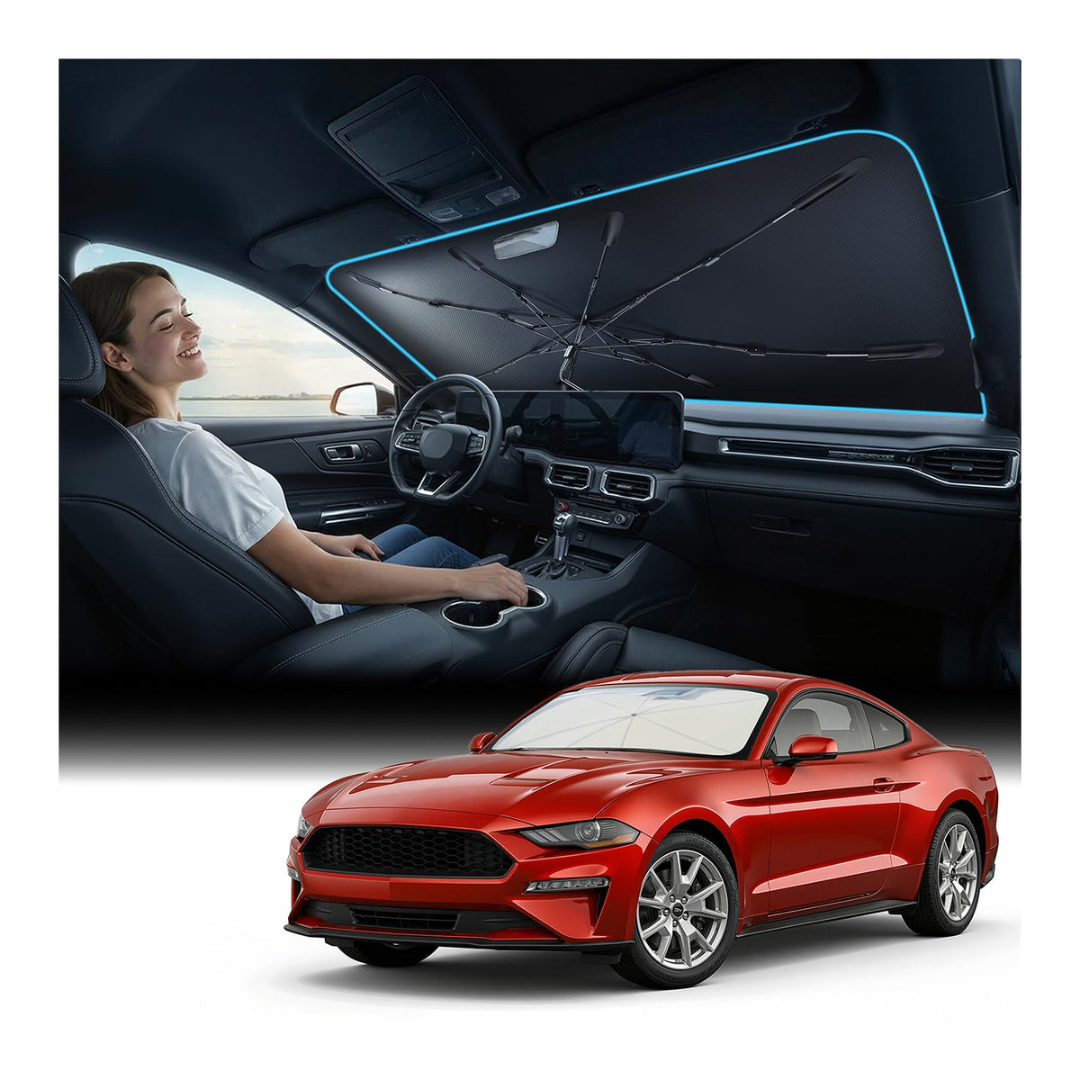 Windshield Sun Shade Umbrella Heat Shield Car Interior Protector
