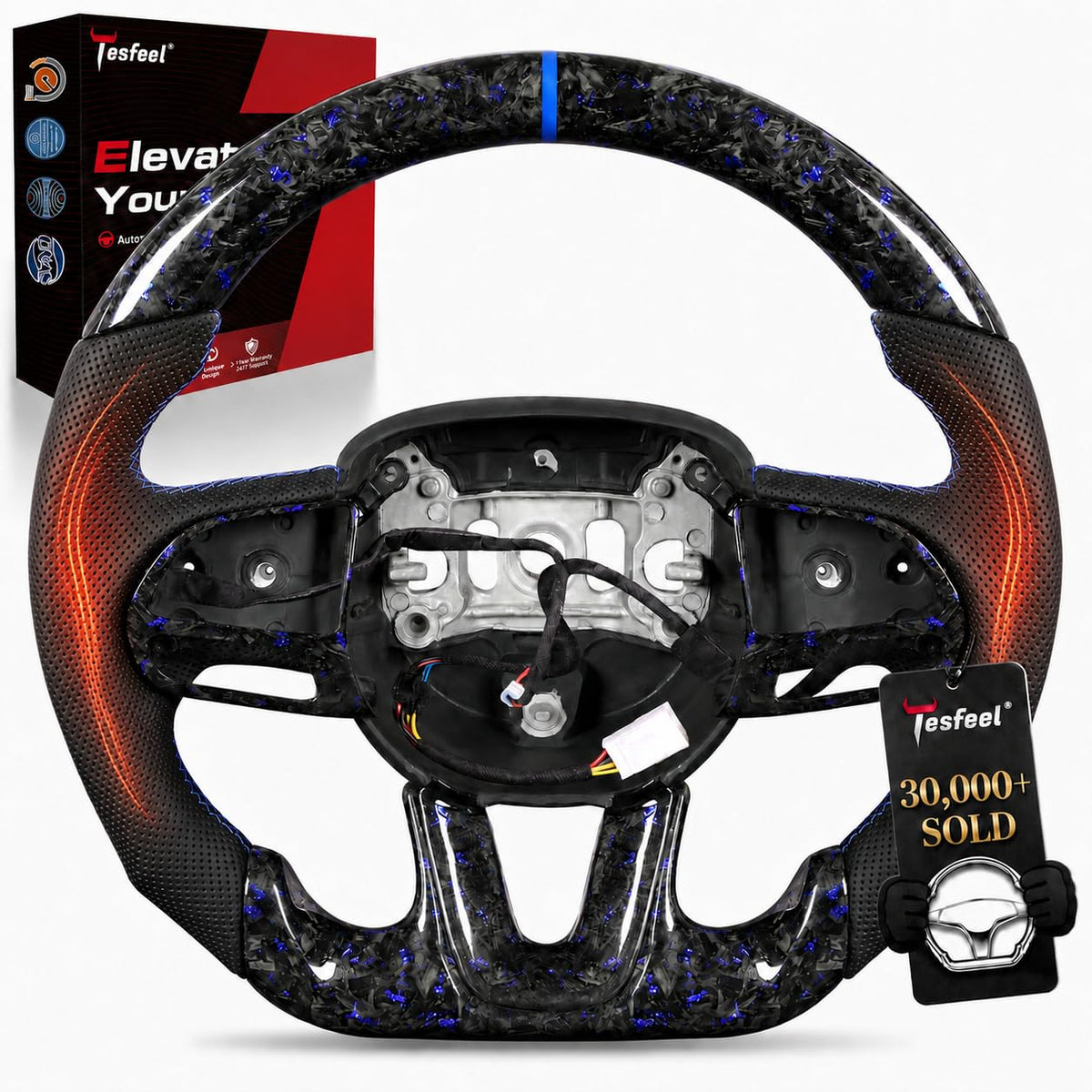 TESFEEL steering wheel for Dodge challenger