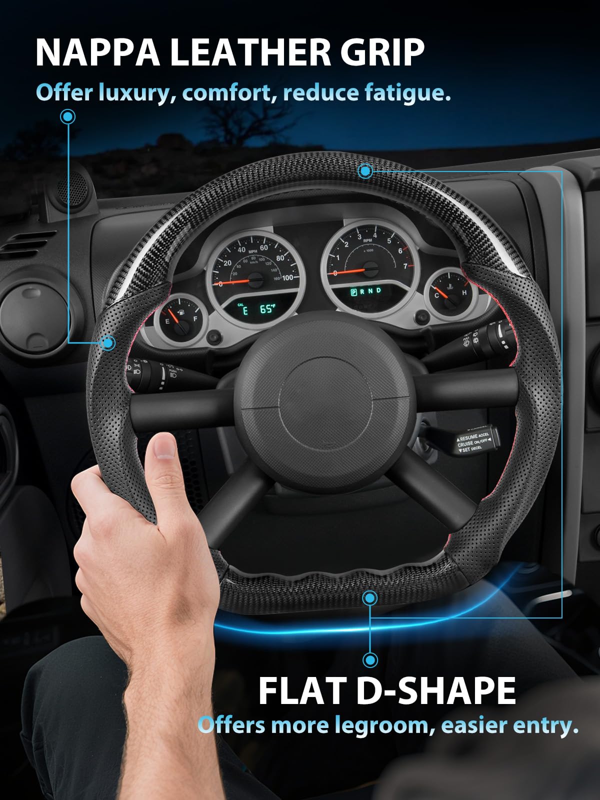 ZIMABLUE Steering Wheel for jeep wrangler
