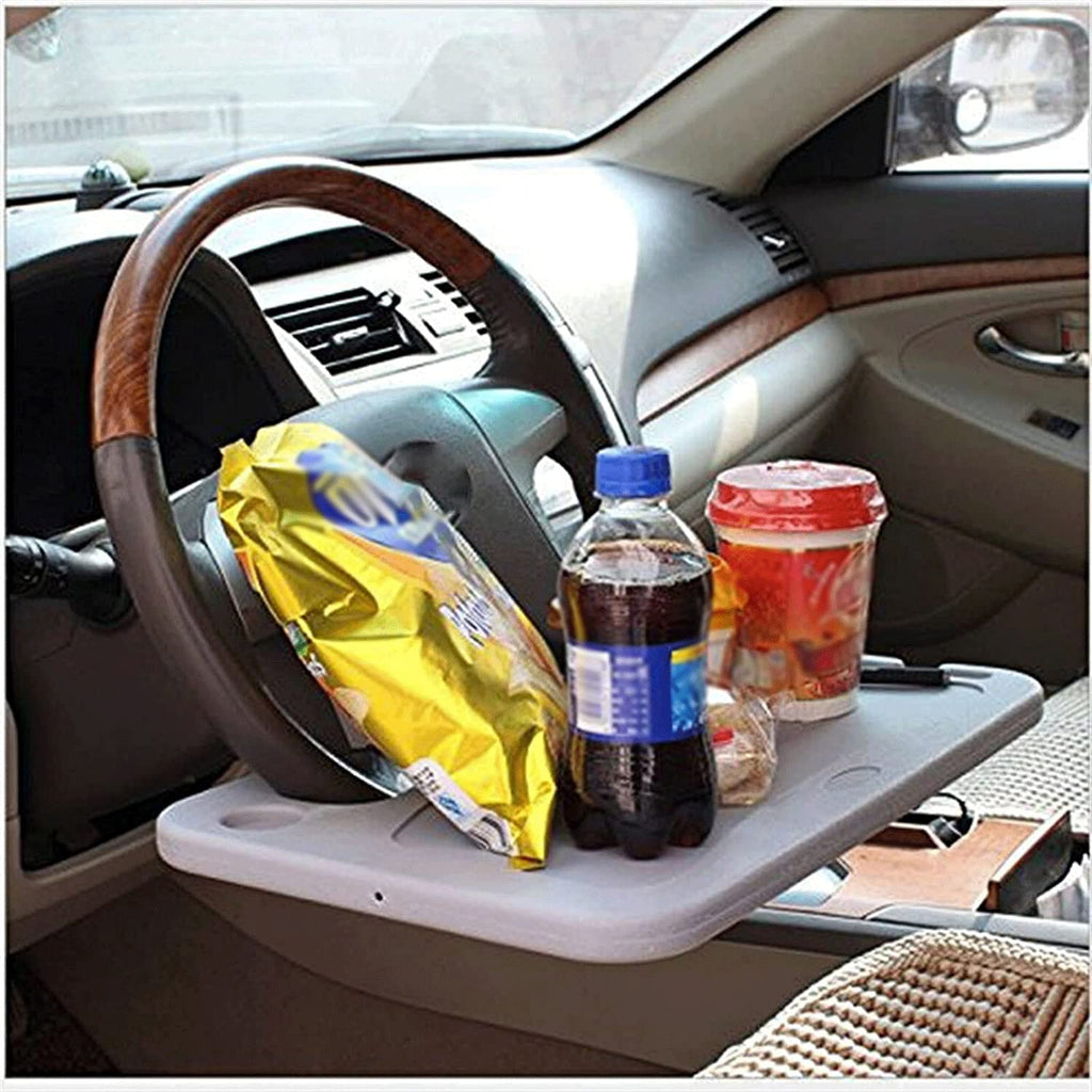 Car Steering Wheel Tray Portable Laptop Desk Mount for Eating Working