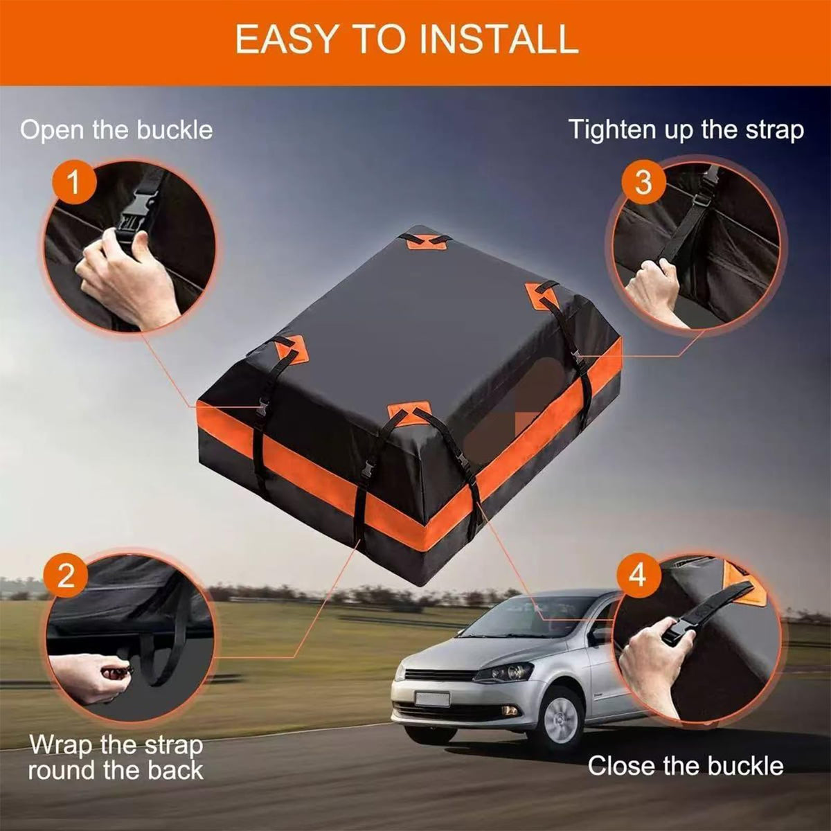 SUV Roof Storage Bag Expandable Car Luggage Carrier for Travel