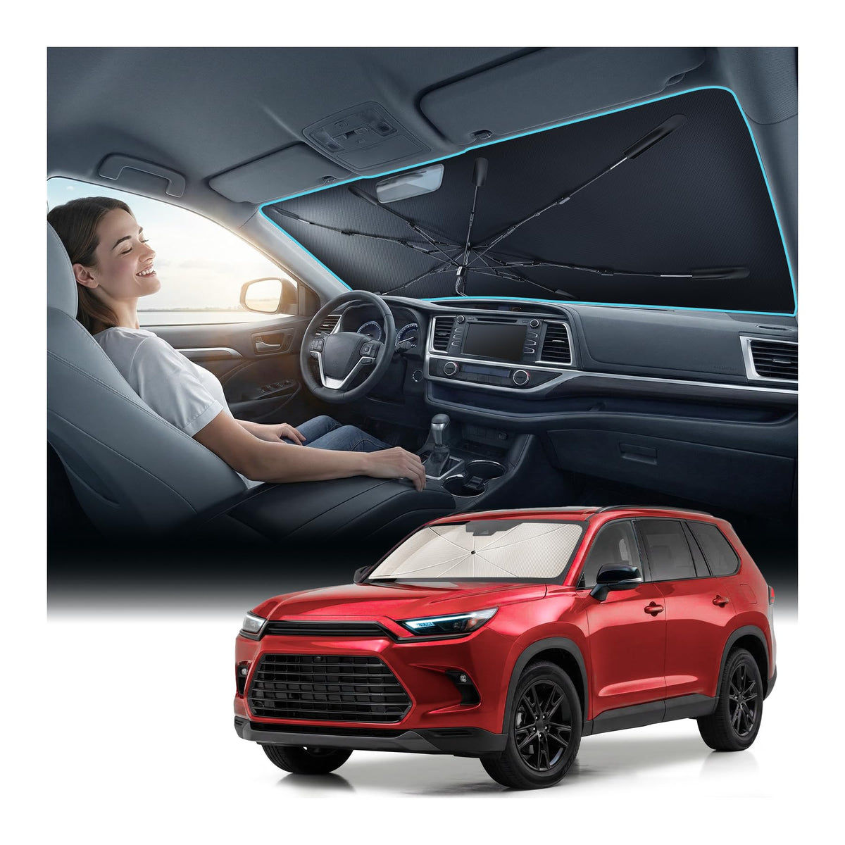 Windshield Sun Shade Umbrella Heat Shield Car Interior Protector