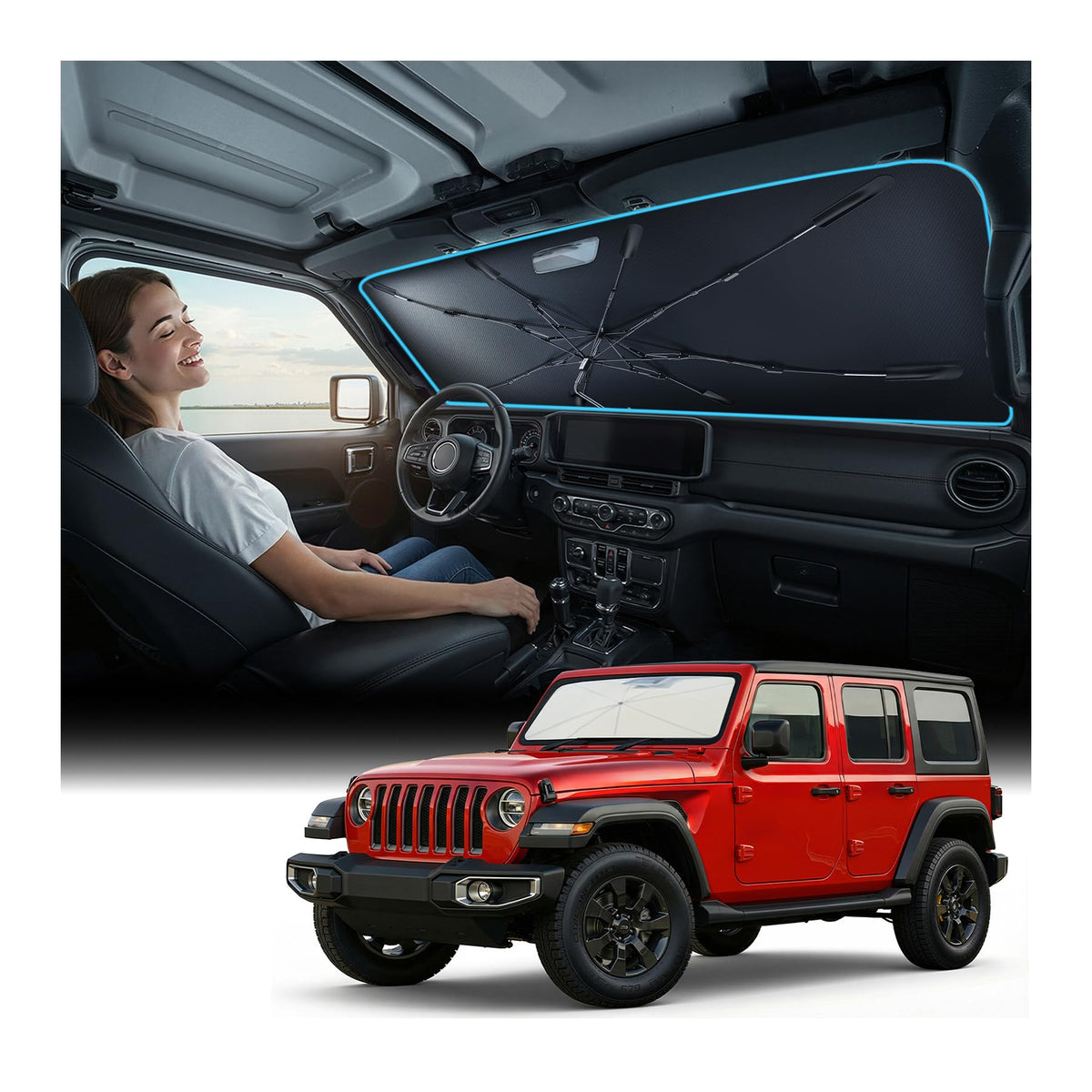 Windshield Sun Shade Umbrella Heat Shield Car Interior Protector