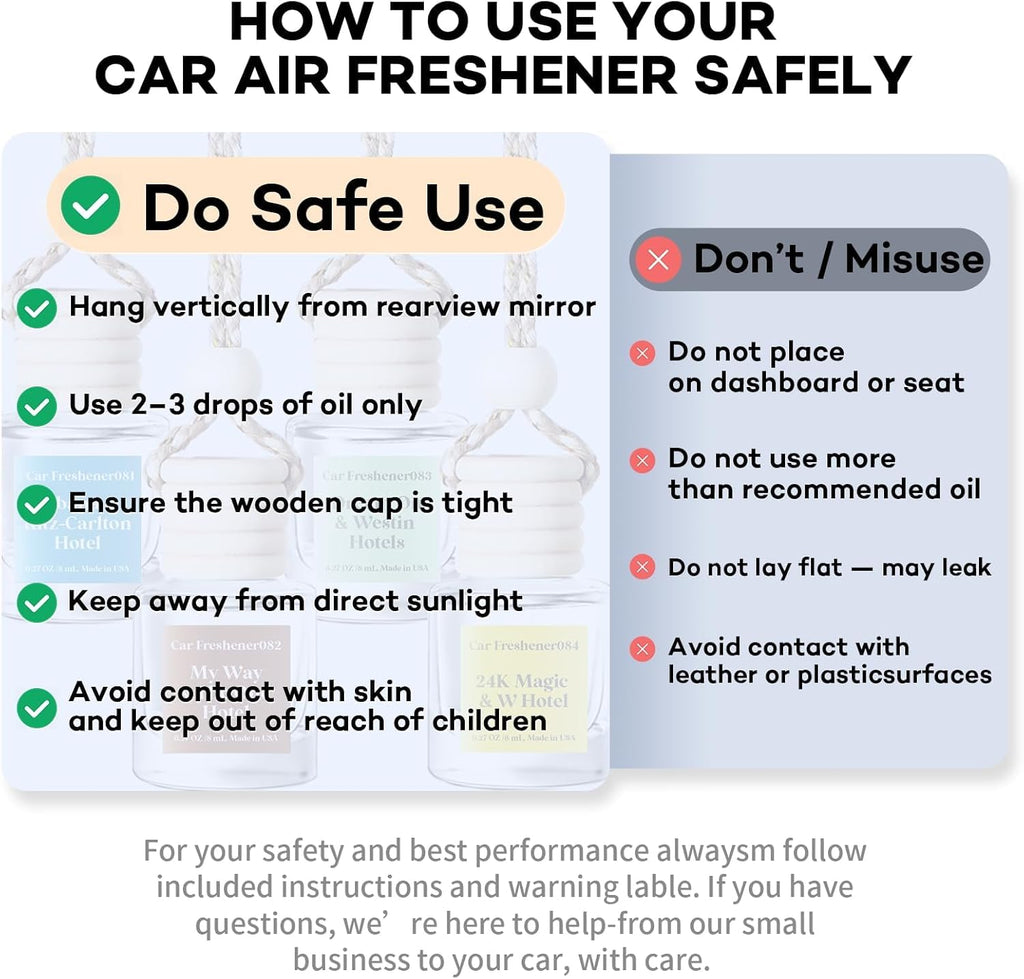 Car Hanging Air Freshener Diffuser 2 Pack