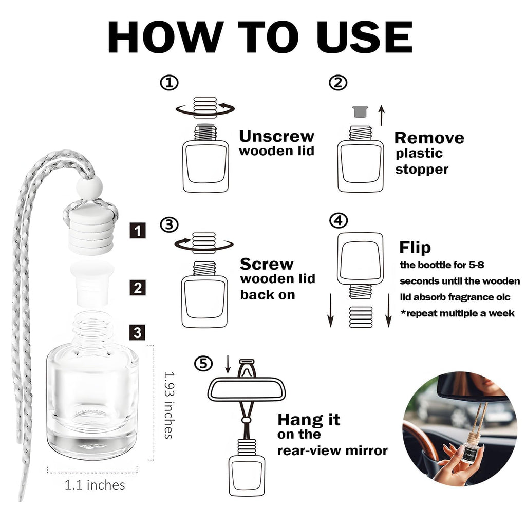 Car Hanging Air Freshener Diffuser 2 Pack