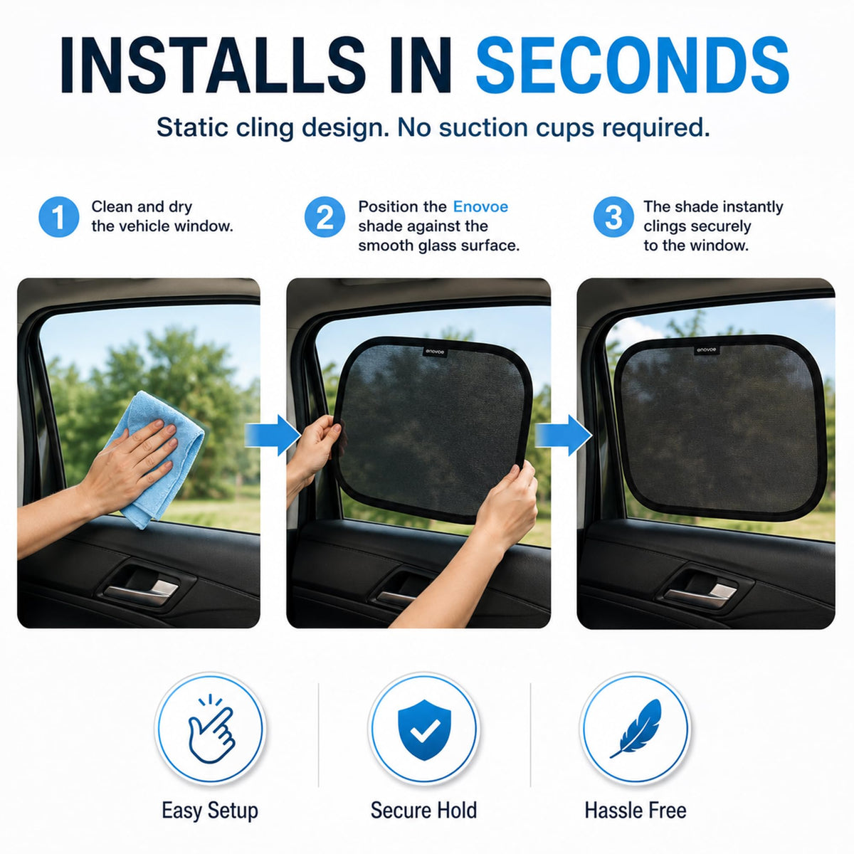 Baby Car Window Shades 4 Pack UV Protection Mesh Sun Shade for SUV