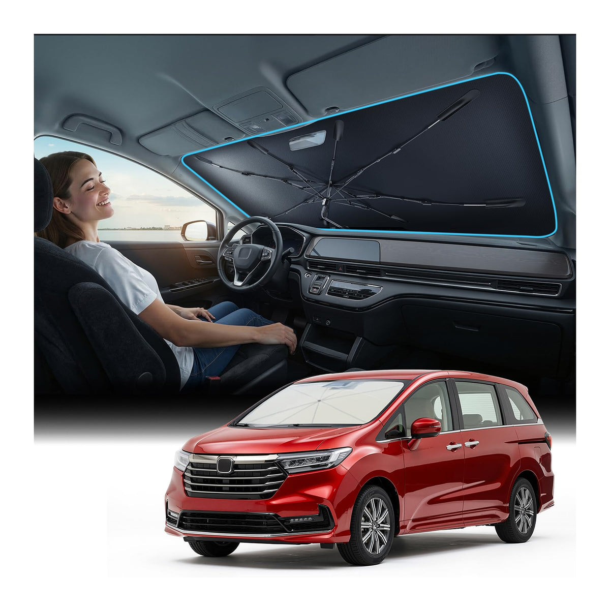 Windshield Sun Shade Umbrella Heat Shield Car Interior Protector