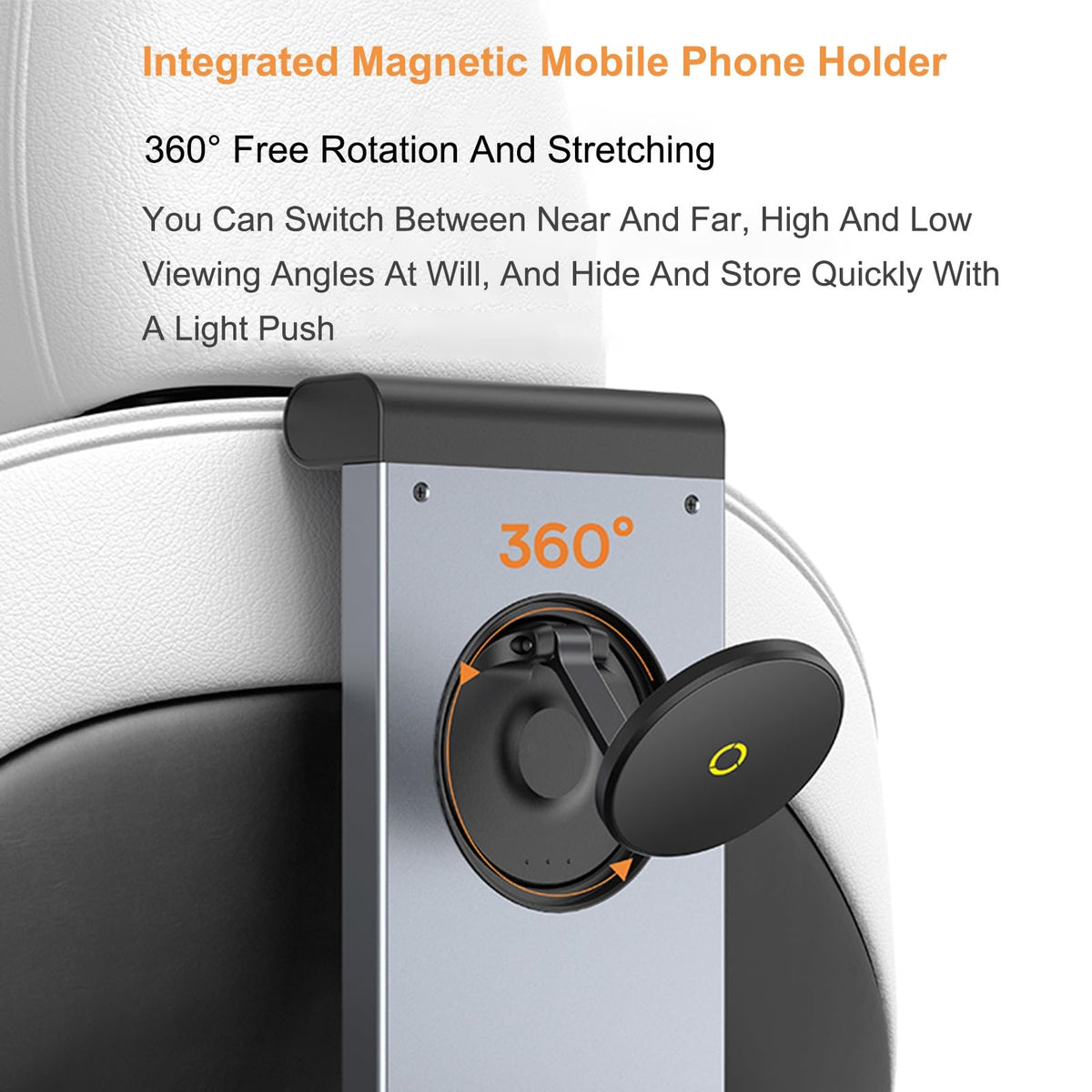 Foldable Car Seat Tray Table with Phone Holder for Food and Work