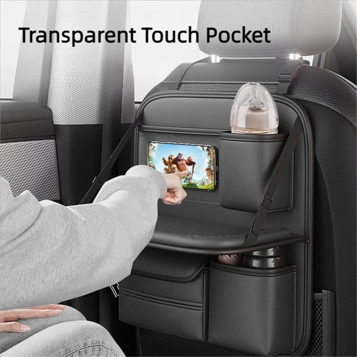 Foldable Car Seat Back Organizer Storage Rack Table Board