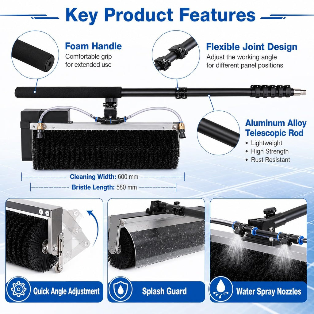Electric Solar Panel Cleaning Brush