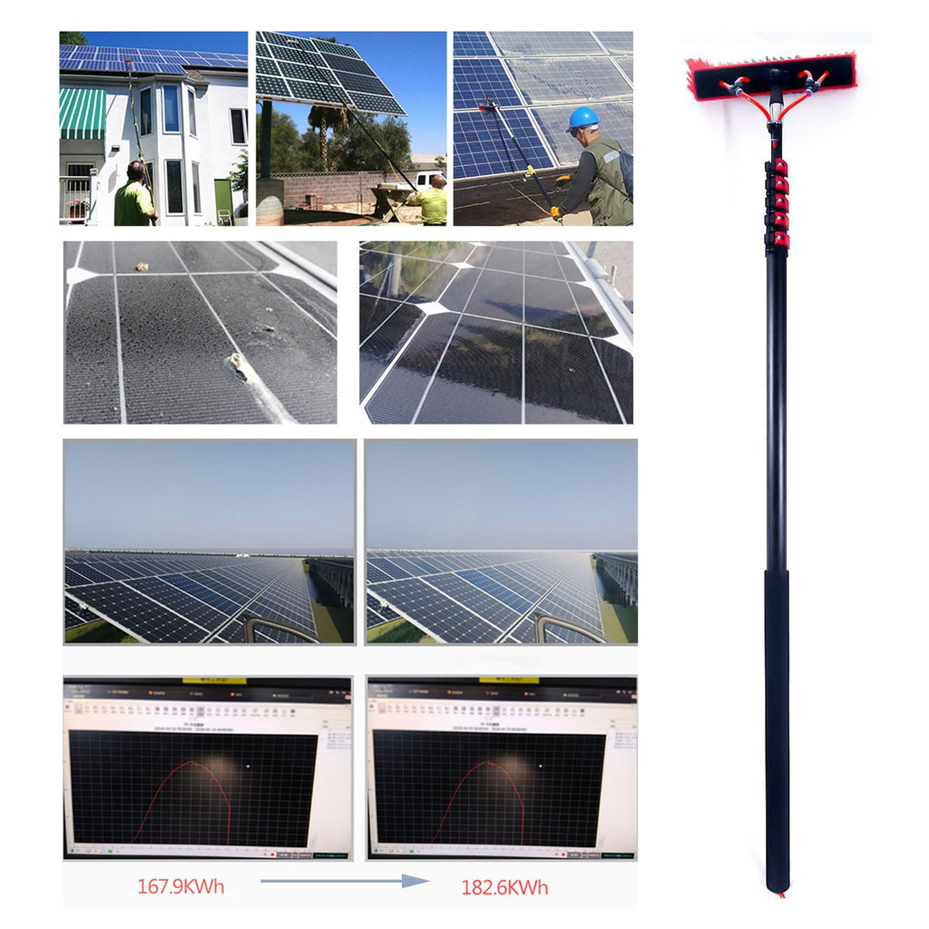 7.2M Telescopic Cleaning Brush for Solar Panels Windows and Vehicles