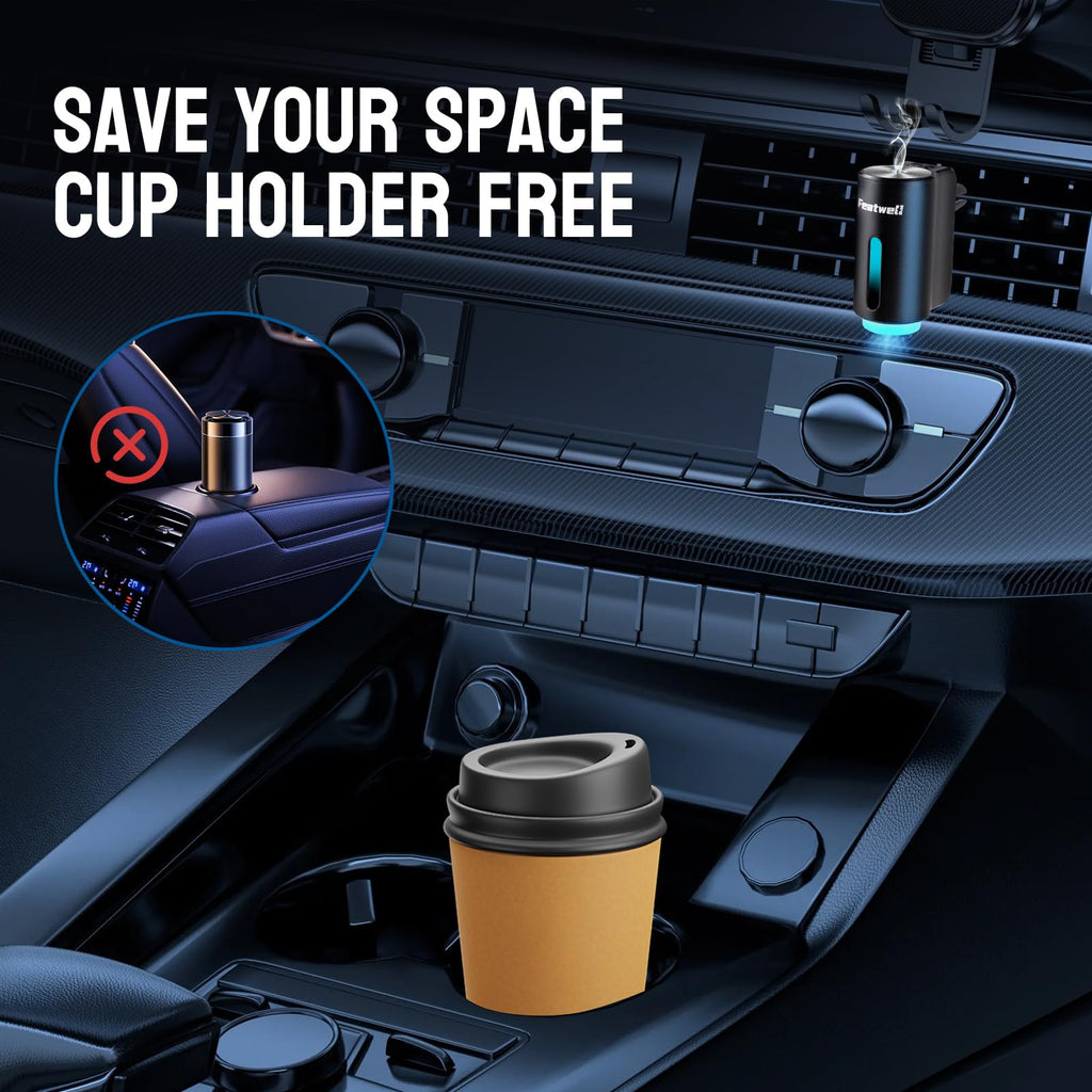 Featwell Intelligent Car Aroma Diffuser - Three Adjustable Modes, Rechargeable