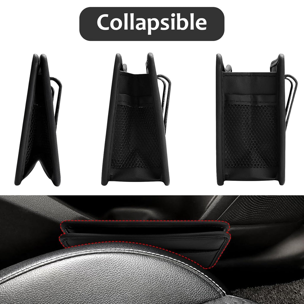 Nissan Cefiro 2004 Leather Car Trash Bin Foldable Hanging Storage Organizer