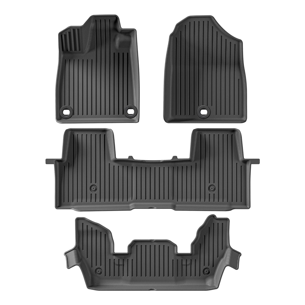 Pilot 2023-2024 TPE 3D Floor Mats Cargo Liner Black Left Hand Drive
