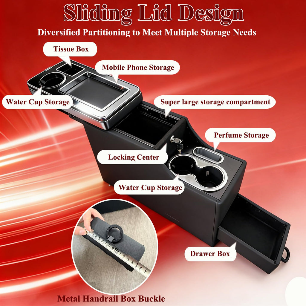 Truck Center Console Organizer Between Seats for SUVs and Minivans