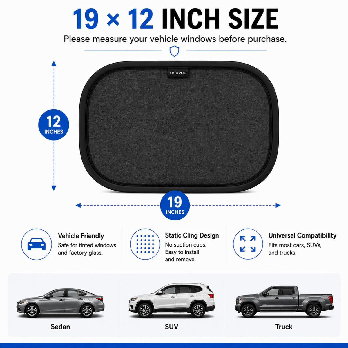 Baby Car Window Shades 4 Pack UV Protection Mesh Sun Shade for SUV