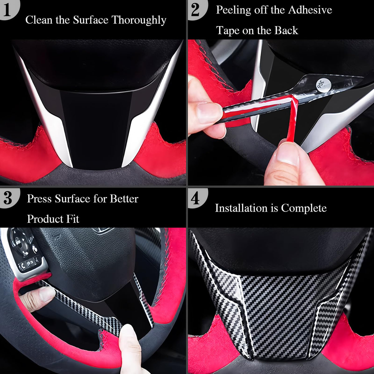 Kia Stinger 2018-2023 Door Lock Button Trim Carbon Fiber Cover