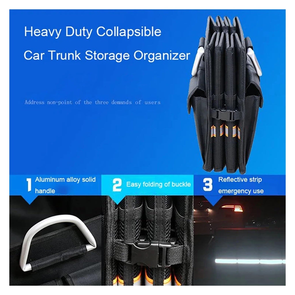 Foldable Car Trunk Organizer 100L 66L Heavy Duty Storage Box for SUV Sedan Truck