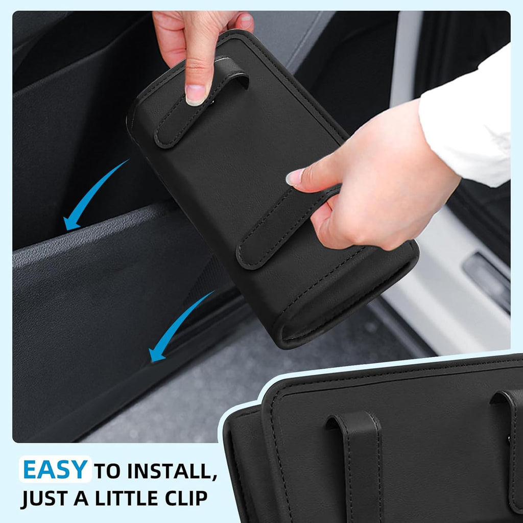 Nissan Cefiro 2004 Leather Car Trash Bin Foldable Hanging Storage Organizer