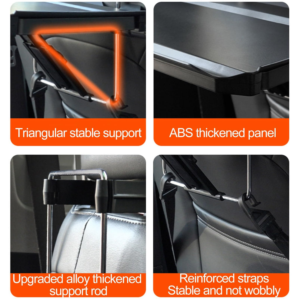 Foldable Car Back Seat Tray Table Multifunctional Travel Desk for Food Laptop