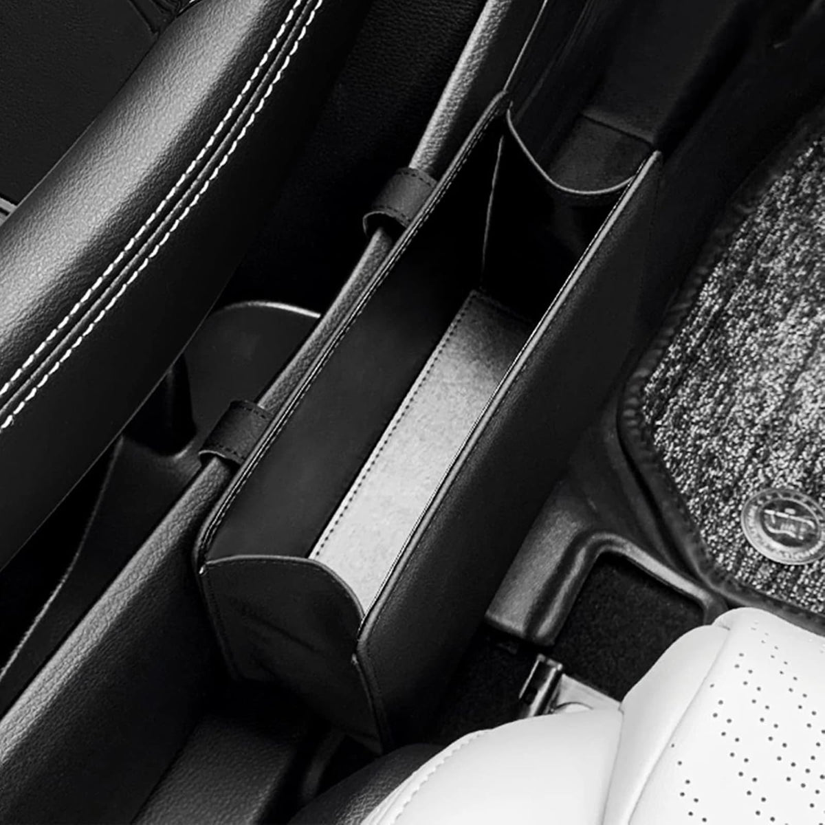 Nissan Cefiro 2004 Leather Car Trash Bin Foldable Hanging Storage Organizer