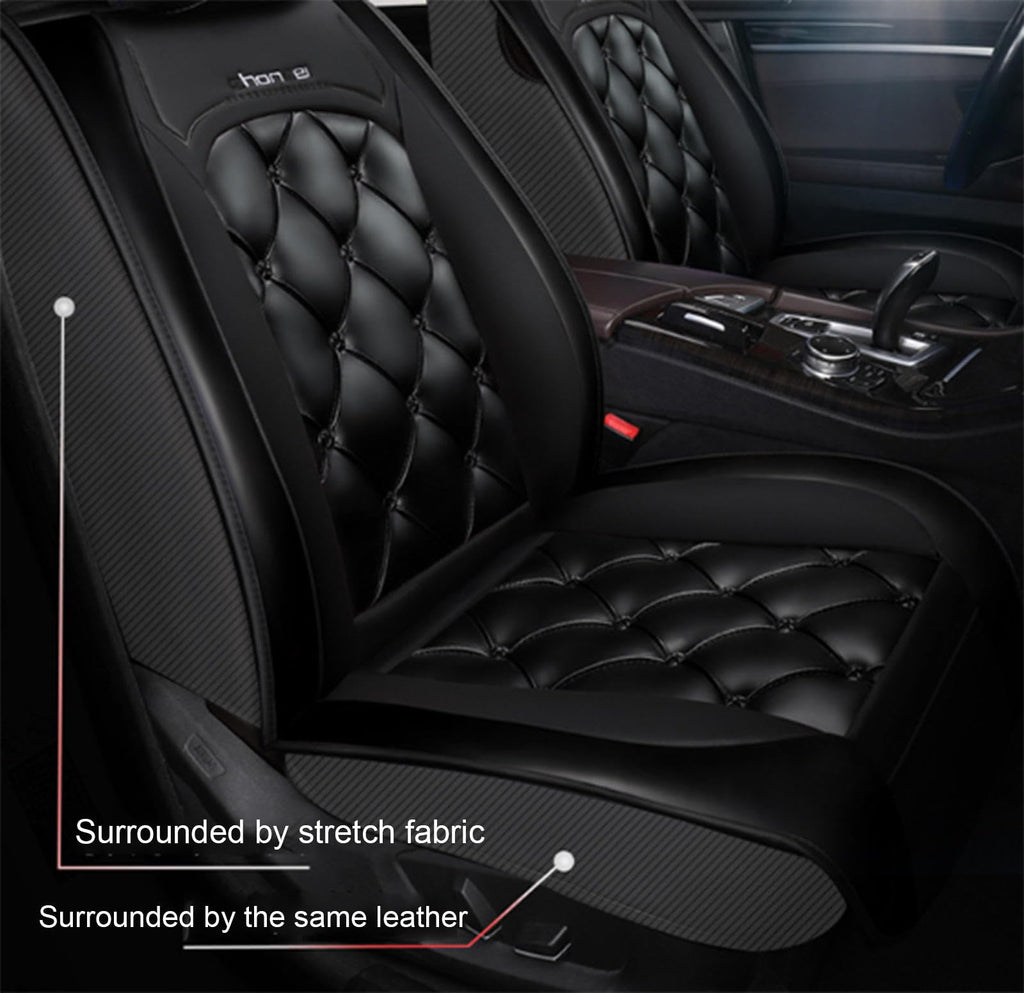 Leather Car Seat Covers Universal Fit Waterproof Full Set